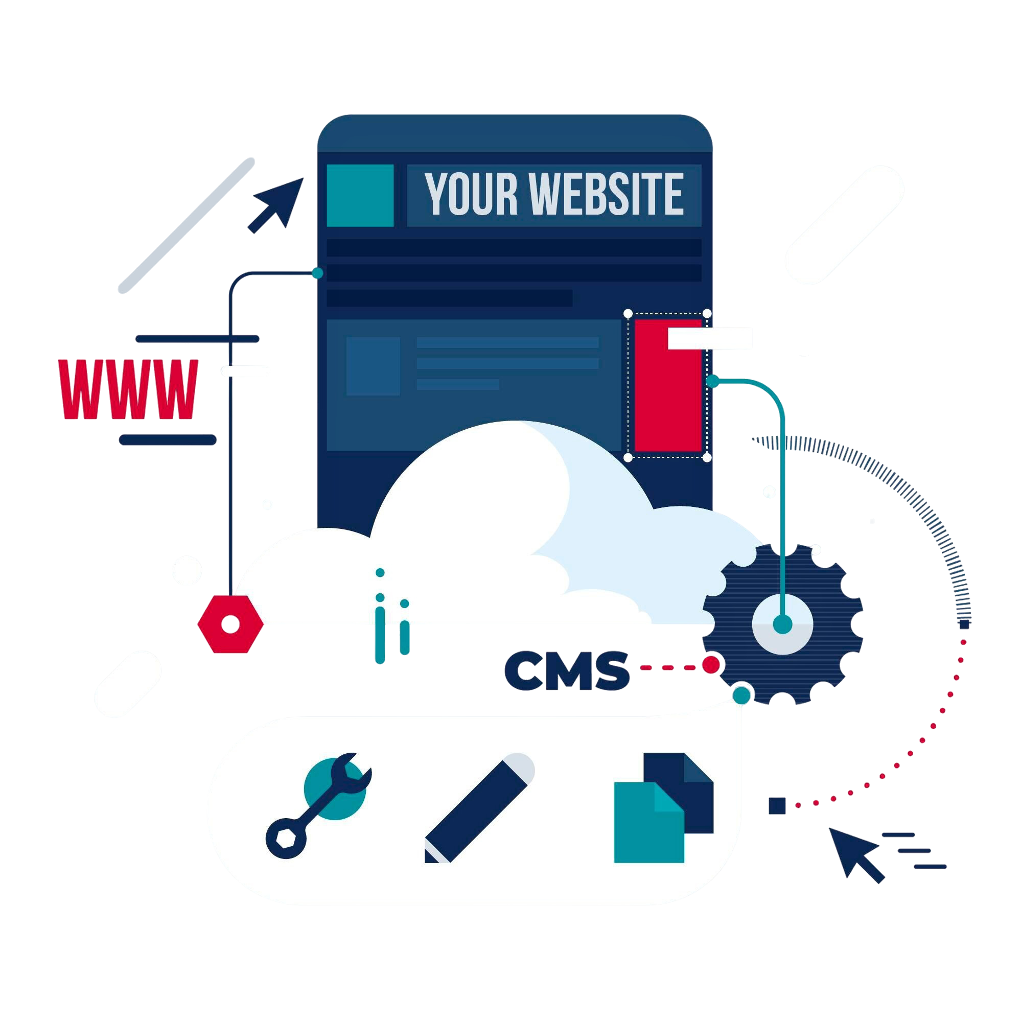Illustration de l'expertise WordPress sur mesure : création de site web personnalisé CMS Wordpress et gestion de projet